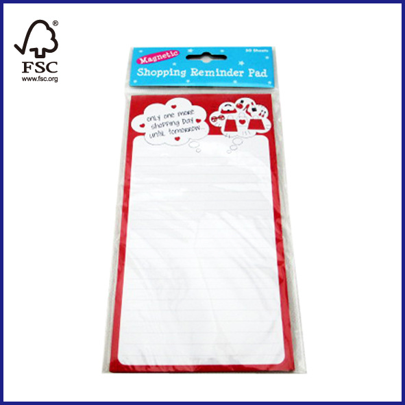 shopping reminder pad with spft magnetic