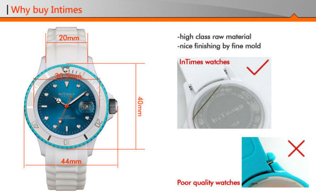 2013 Colorful women watches plastic case Japan Movt watches for women from Intimes women watch collection