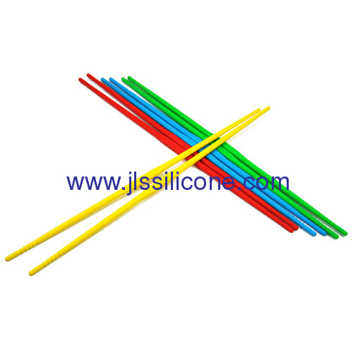 Colorful kitchen tools long silicone chopsticks 