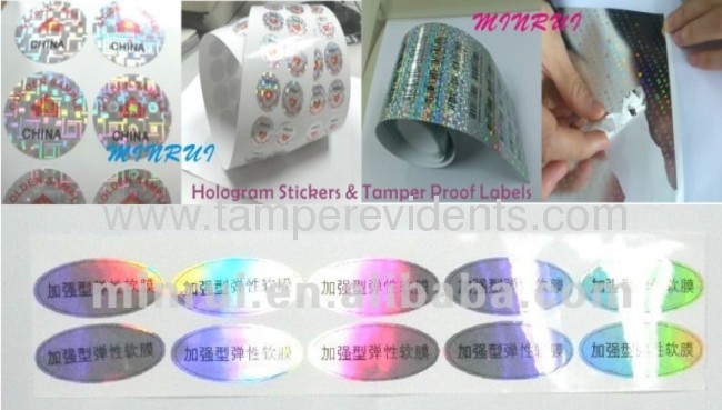 One Time Use Gold/Silver Hologram Sticker,Hologram Ultra Destructible Vinyl Labels for Property Protection,Eggskin Label