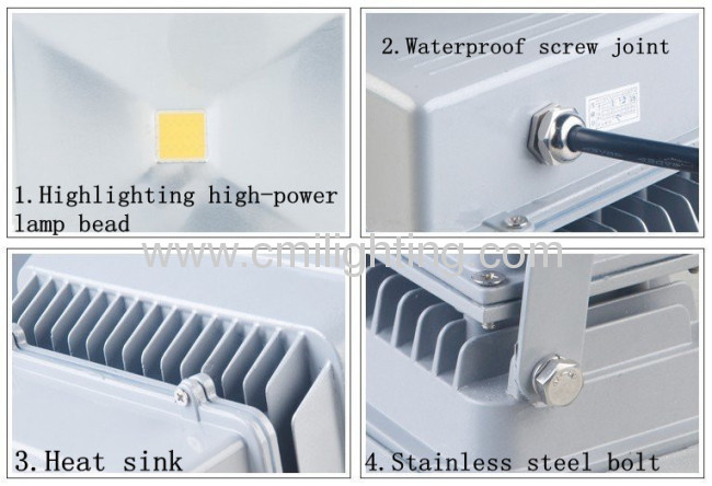 Hot Sale LED Flood Light 10W 20W 30W 50W RGB led projector wall wash light AC 85-265V with 24keys remote control