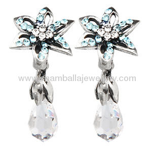 sterling silver crystal dangle european charms for jewelry making