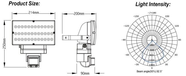 Infrared Motion Sensor LED Floodlight