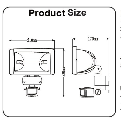 Infrared Sensor Lamp PD-500H