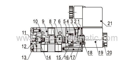 3V310-102/3way 0.15~0.8MPa Solenoid valve