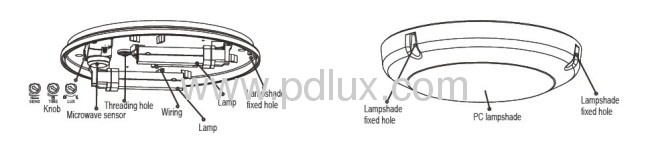 Microwave Sensor Lamp PD-LED2005