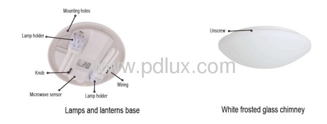 Microwave Sensor Lamp PD-IN2007