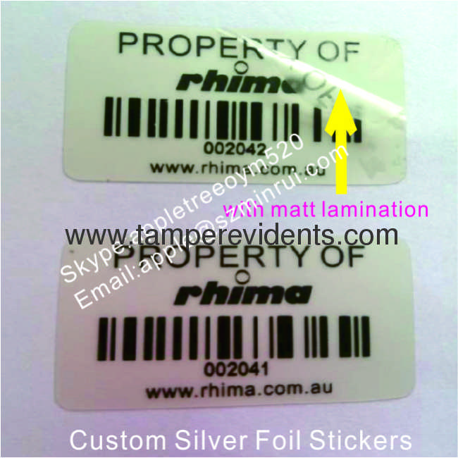 Custom Printing Security Barcode Labels,Destructive Tamper Evident QRcode Rolls with Fast Leadtime and Good Quality