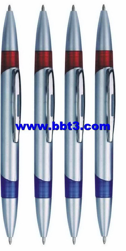 Plastic promotional ballpen with double pen points