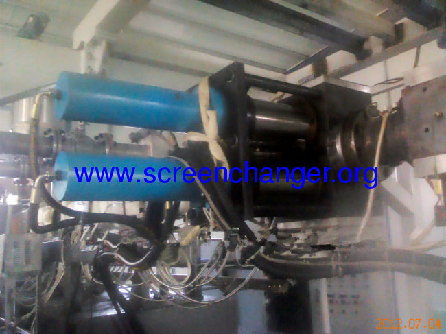 double piston double working position screen changer for plastic machinery