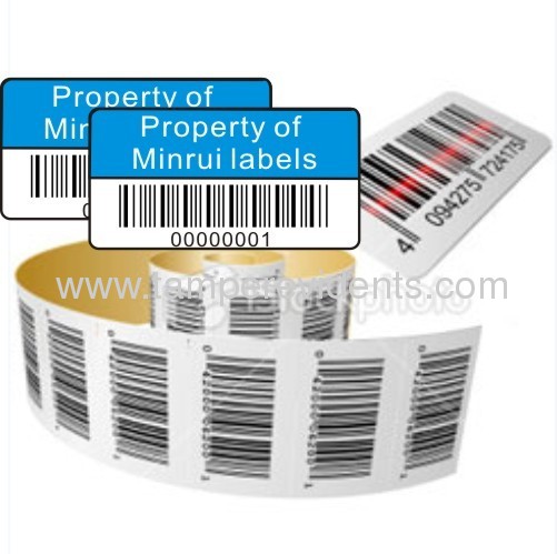 One Time Use Destructible Barcode Label,High Security Printable Barcode Label,Eggskin Asset Stickers 