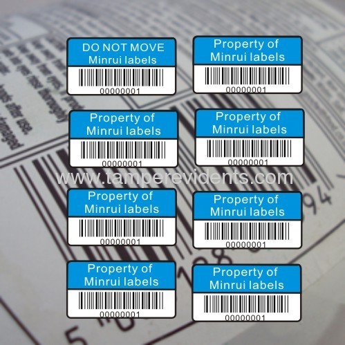 One Time Use Destructible Barcode Label,High Security Printable Barcode Label,Eggskin Asset Stickers 