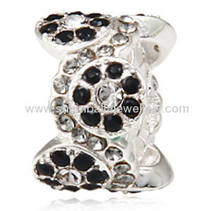 Wholesale european sterling silver Austrian crystal large hole beads