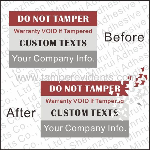 Custom Tamper Evident Asset Sticker