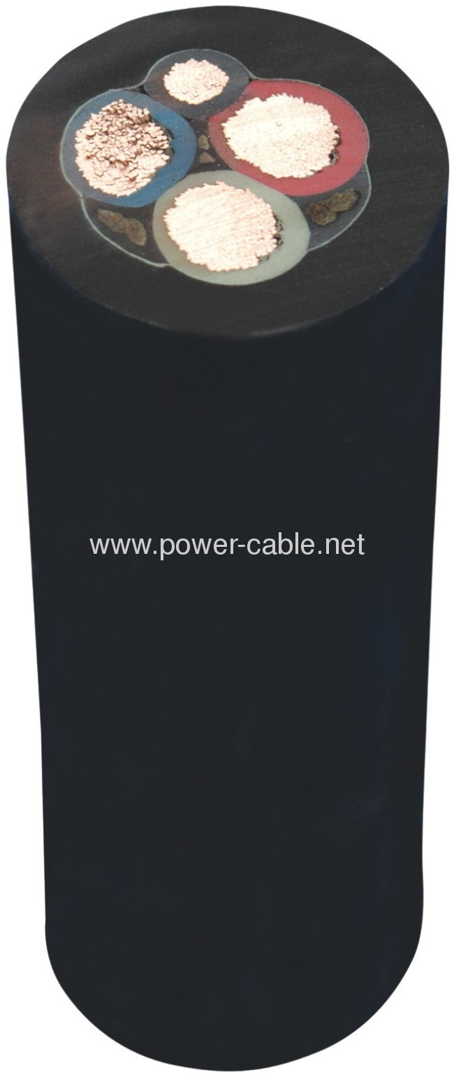 Rubber cable 3 core copper core rubber sheathed CSA standard