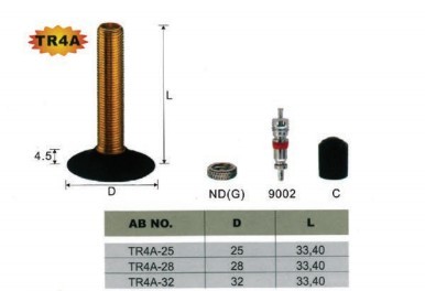 Bicycle & Motorcycle Tube Valves 