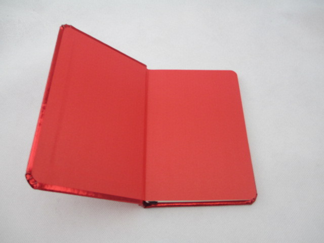 red simple hardcover notebook 