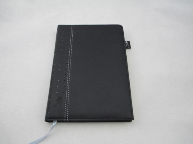 black leather cover notebook