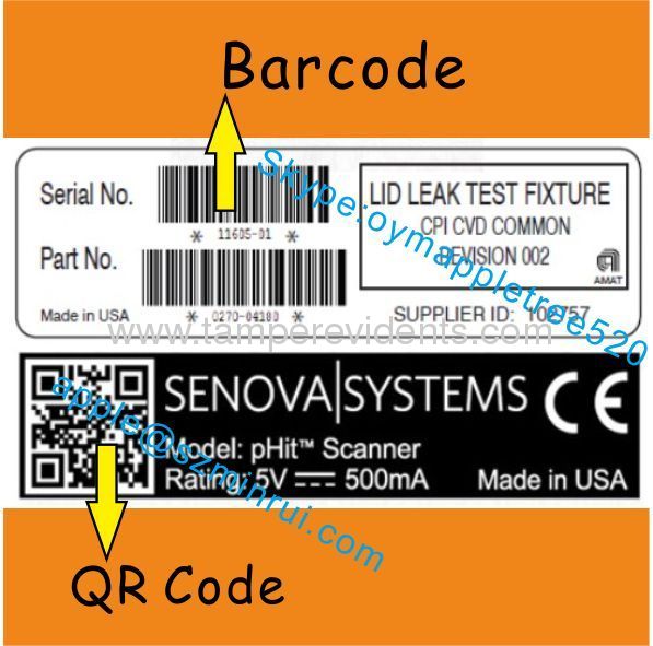 Custom Asset Labels With Barcode and LOGO,Asset Identification Labels With Strong Adhesive,Destructive Asset ID Labels