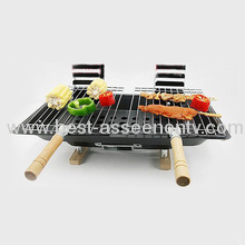 Outdoor portable barbecue grill, stainless steel barbecue, BBQ charcoal barbecue grill