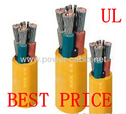 Cu conductor rubber insulated rubber cable 600/1000v UL standard