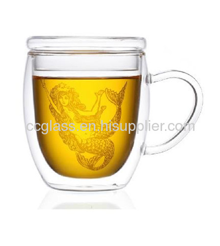 Borosilicate Insulated Double Wall Glass Tea Cups