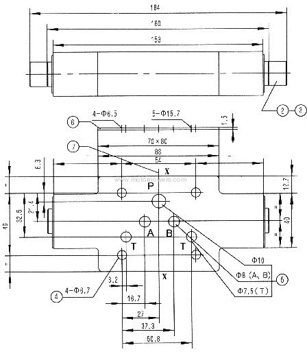 Double throttle/check valve max.flow 160 L/min