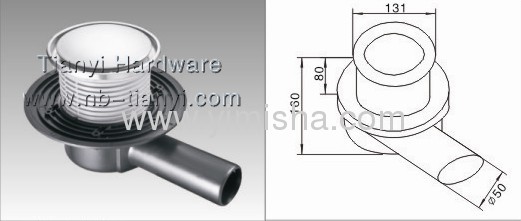 Euro Siphon Floor Drain with Side Outlet
