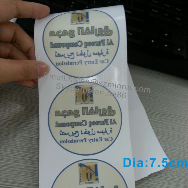 Custom Tamper Evident Transparent Destructible Vinyl Sticker For Car Windows,Printing On The Adhesive Side Label 