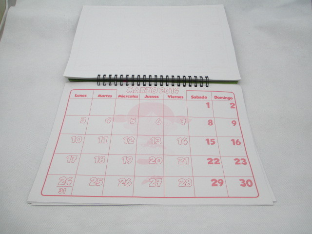 2014 wall calendar with spiral binding