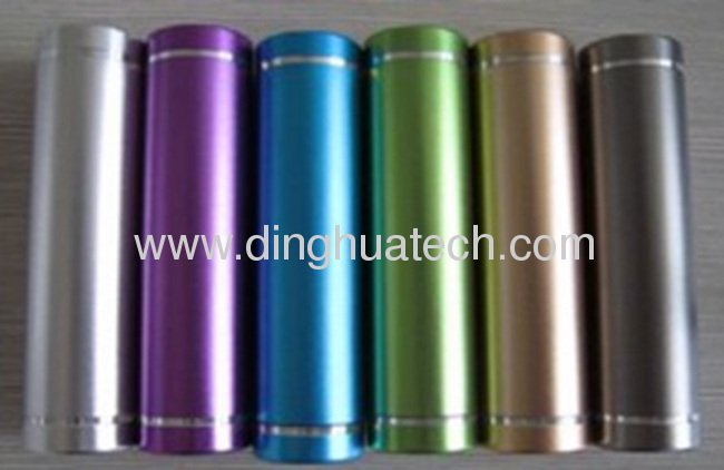 1500 MAH aluminum alloy/plastic 18650 Lithium battery protable power bank