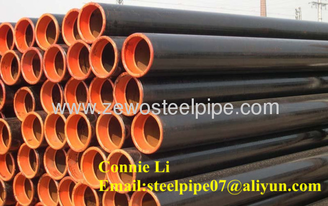 API 5L Steel Pipe With Black Paint and Plastic Cap