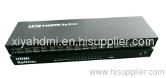 16-ways HDMI splitter with metal casing