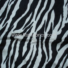 Polyester zebra printed panne