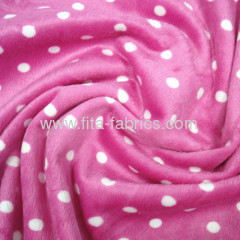 100%polyester dotted knitted soft velboa fabric