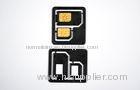 3.9 x 3.4cm Plastic ABS Dual SIM Card Adapters For Regular Phone