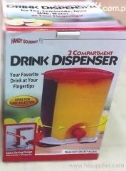 3 compartment drink dispenser