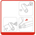 Blue or white Roller sticker with PP material
