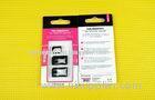 4FF - 3FF Nano To Micro Sim Adaptor , Black Plastic ABS 500pcs