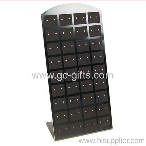 Black durable modeling of gold earrings display holder