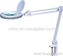 Desk clamp magnifier lamp