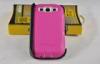 Cool outer box samsung galaxy Siii cases Hard Shell ,3 layers TPE Blush