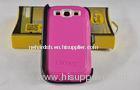 Cool outer box samsung galaxy Siii cases Hard Shell ,3 layers TPE Blush