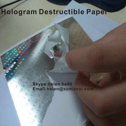 hologram destructive vinyl material