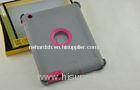 Apple New Ipad Hard Shell Cases gray pink ,TPE 3 layers With Smart Cover For Ipad4