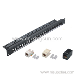 24 port Keystone Jack patch panel Frame