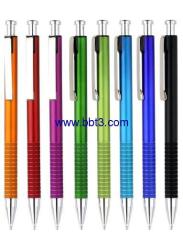 Promotional ballpen with matt barrel and metal clip