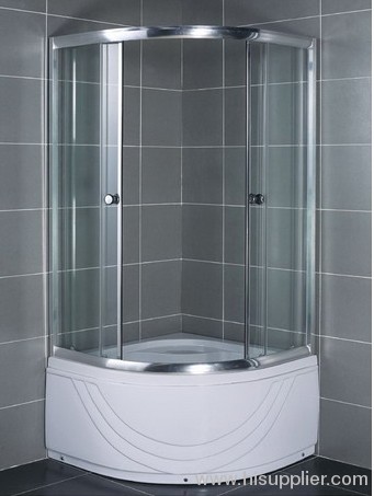 aluminum frame and ABS tray with shower enclosure
