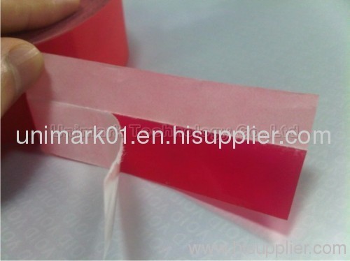 tamper proof void tape for envolope