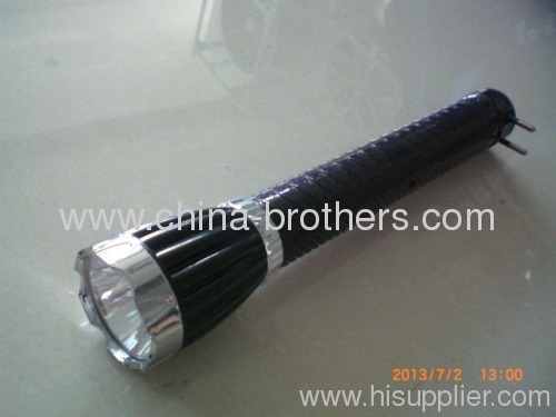 1w high brightness black plastic led rechargeable torch